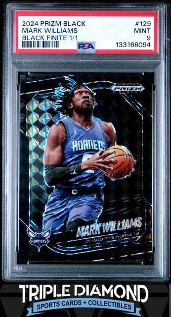 2024 Panini Prizm Black Mark Williams Black Finite Prizm #1/1 PSA 9 Mint B128