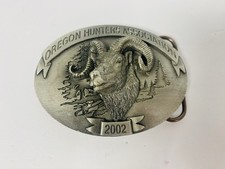 Bighorn 19th Annual Oregon Hunters Association 2002 Pewter Siskiyou Belt Buckle