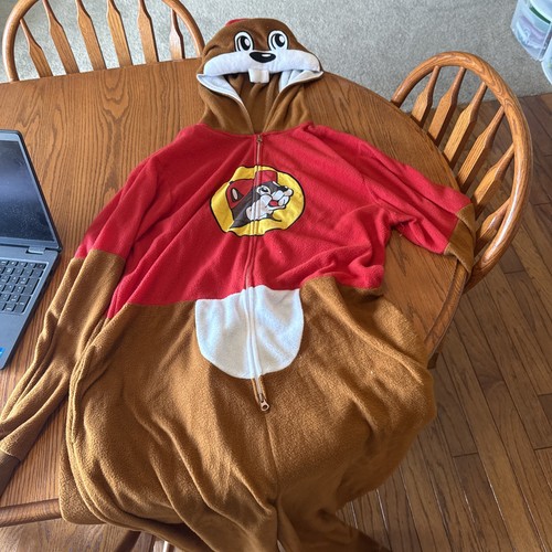 Buc-ees Exclusive Beaver Unisex Adult Zip-Up Cosplay Pajama L/XL Texas One Piece