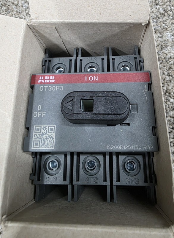 New ABB OT30F3 Non-Fused Disconnect Switch