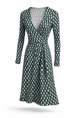 Diane von Furstenberg x Target Wrap Dress Size S Green Blue | eBay