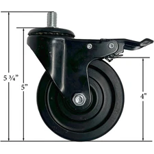 Griddle Locking Caster Assembly (4" Wheel)