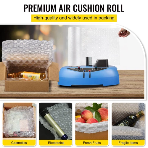 984ft x16" Air Cushion Machine Film Small Bubble Pillow Packaging Padding Roll 1 - Bild 3 von 17