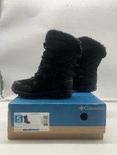 Columbia Women  s Ice Maiden II Snow Winter Boots Black WaterProof Size 5 New 