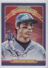 2020 Panini Donruss Diamond Kings Holo Red Christian Yelich #5 2vh