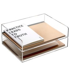 SANRUI Acrylic Paper Tray Organizer for Desk,Desk Organizers and Accessories,...