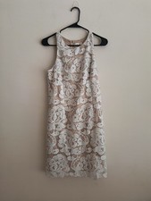  Nordstrom Eliza J Stunning White  Lace Sleeveless Dress Size 8