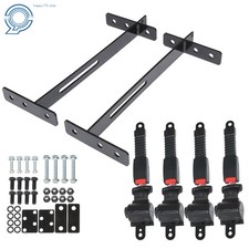 New 4 Retractable Golf Cart Seat Belts and Bracket Kit for EZGO Yamaha Club Car