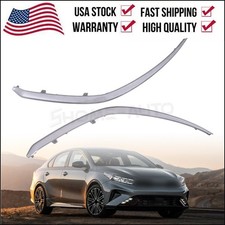 1 Pair Front Bumper Grille Molding Trim Gray For 2022-2024 Kia Forte 863a7m7510