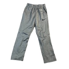 Nike Dri Fit Fleece Training Sweatpants Gray Pull on Pants Youth Kids Size L