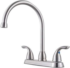 2-Handle High Arc Kitchen Sink Faucet with 360 Degree Swivel Spout