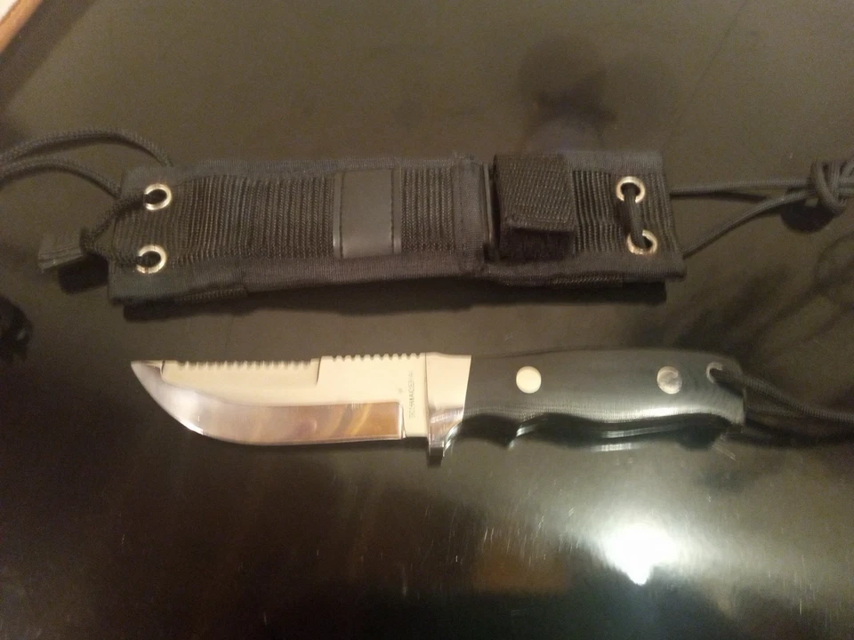 SCHMADEKA Rare Custom EDC 8'' Field/ Survival/Camp Knife. 4''- 420HC S.S. Blade - Image 2 of 4