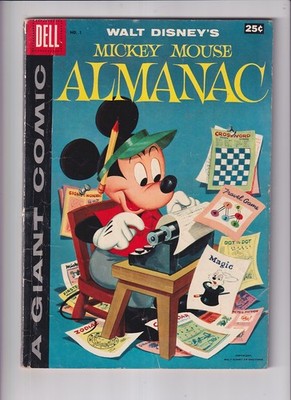 Dell Giant Mickey Mouse Almanac (1957) #   1 (4.0-VG) (2053893) 1957