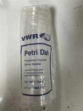 VWR Polystyrene Sterile Petri Dishes 100x15mm Lab Grade Agar Culture-Pack of 20