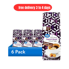 (6 pack) Great Value French Roast, 100% Arabica, Dark Roast, Ground Coffee,12 oz 11.02 per pound