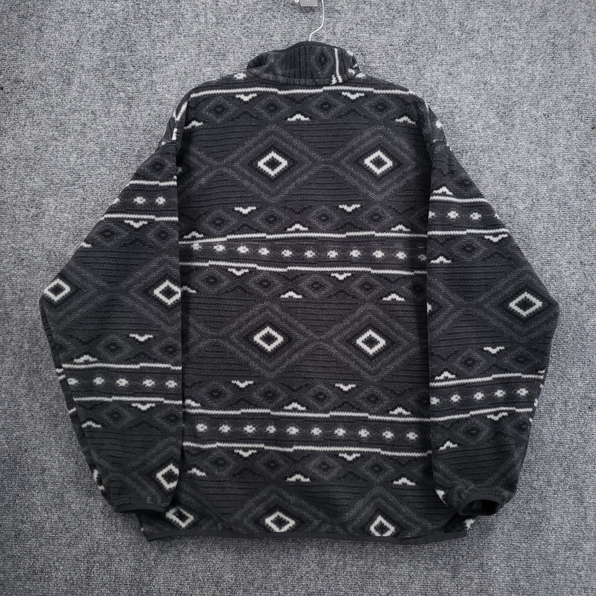 Patagonia Synchilla Snap T Fleece Sweater Mens Large Gray Aztec