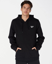 Reebok Men Identity Fleece Pullover Hoodie Black Size XL