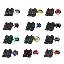 FH Group Universal Fit Cloth Car Seat Covers for SUV w/ Steering Wheel Cover