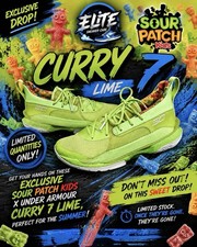 Size 11 - Sour Patch Kids x Under Armour Curry 7 Lime