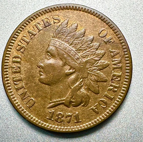1871  INDIAN CENT   AU DETAILS   KEY DATE  #1015