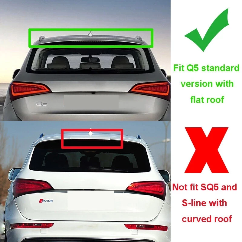 For AUDI Q5 8R MK1 Standard Rear Window Spoiler Roof Wing Gloss Black 2009-2017 - Изображение 2 из 4