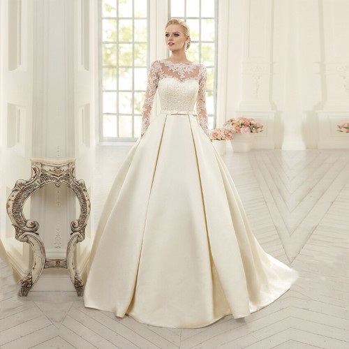 Wedding Dress Long Sleeve Bridal Gown 