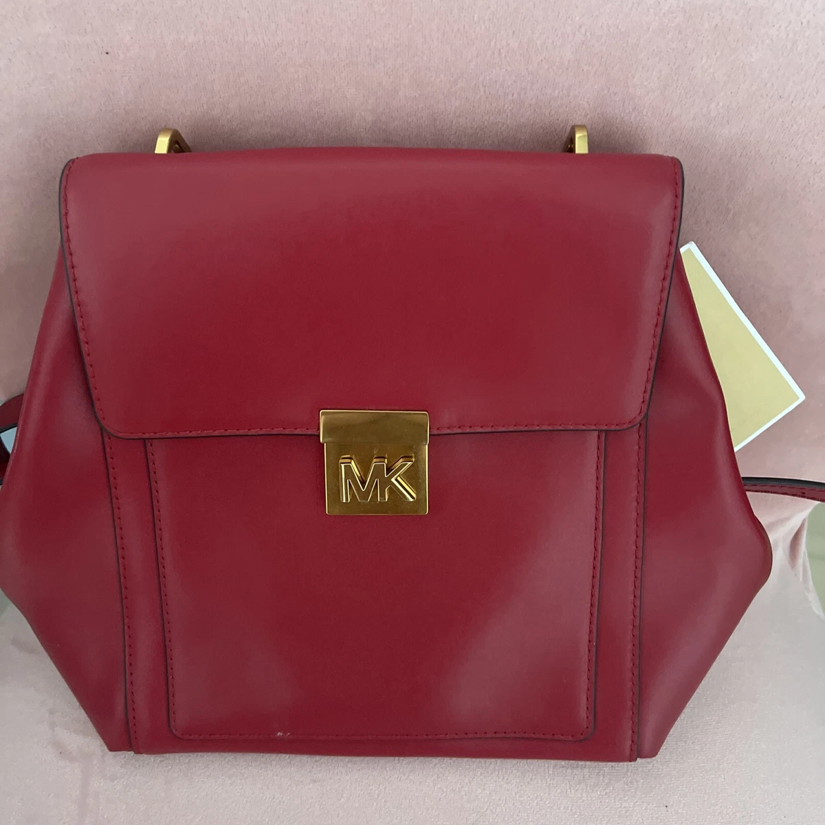 Michael Kors Women's Red Leather Backpack