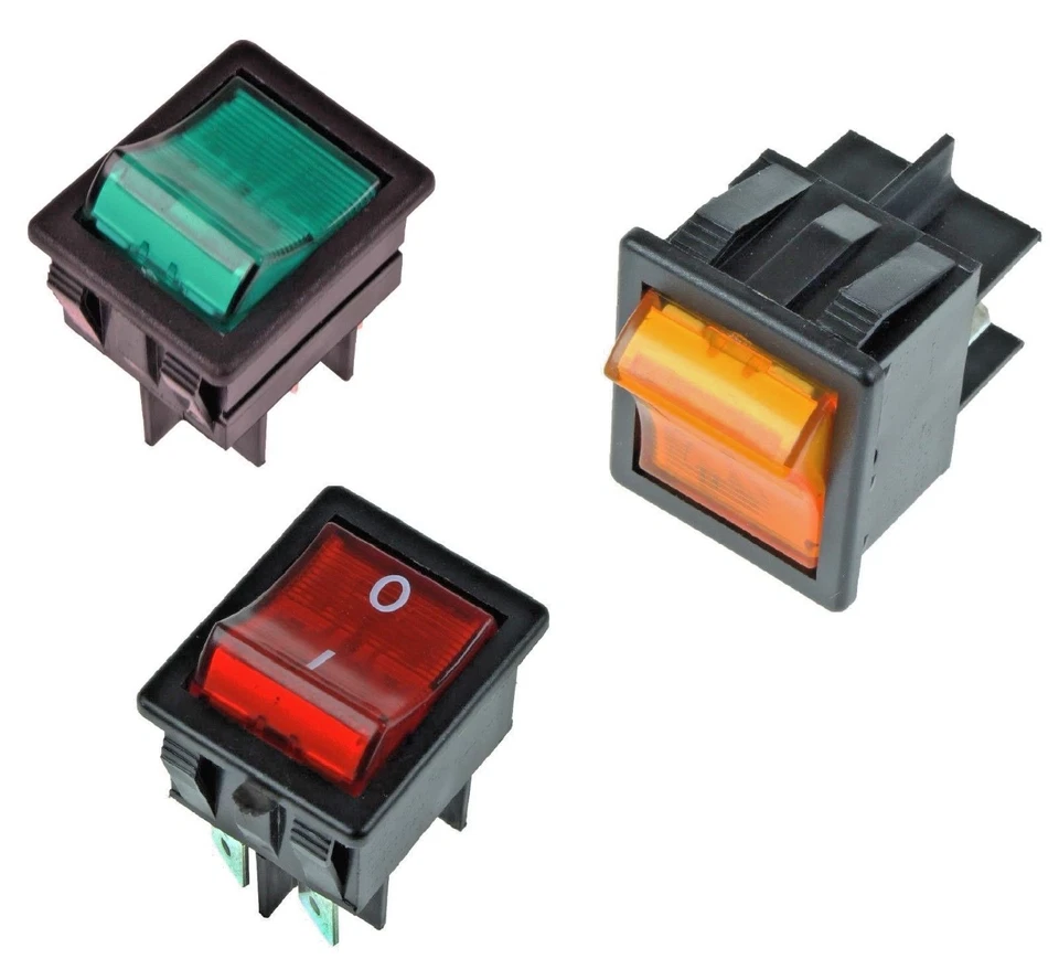 On/Off Illuminated Rectangle Rocker Switch For Dimplex Heaters & Food Warmers