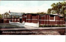 Biddeford, ME Maine  ST ANDRE'S BASEMENT & SCHOOL Church  ca1900's UDB Postcard