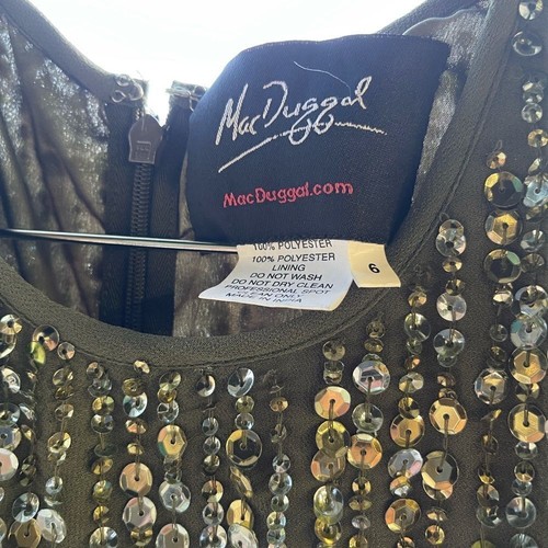 Mac Duggal 93603 Metallic Dress for Evening - Classy Formal Dress - Picture 4 of 11