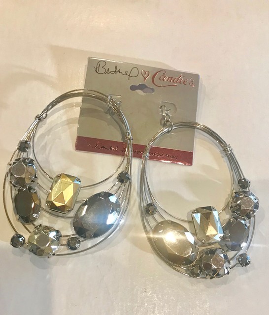 BRAND NEW KOHLS CRYSTAL LOOK EARRINGS LIMITED EDITION COLLECTION FREE