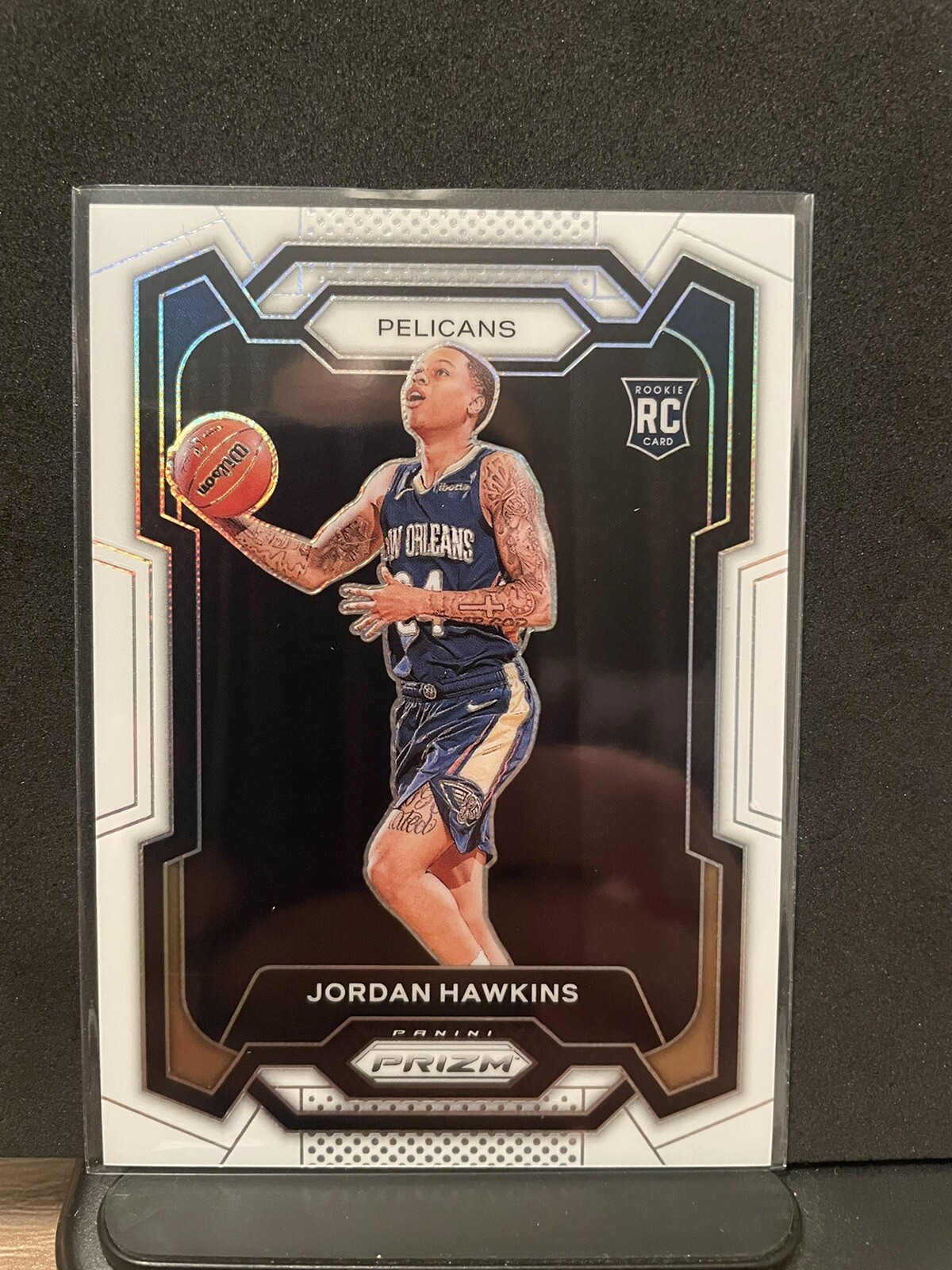 2023-24 Panini White Prizm #130 Jordan Hawkins Pelicans RC Rookie /175