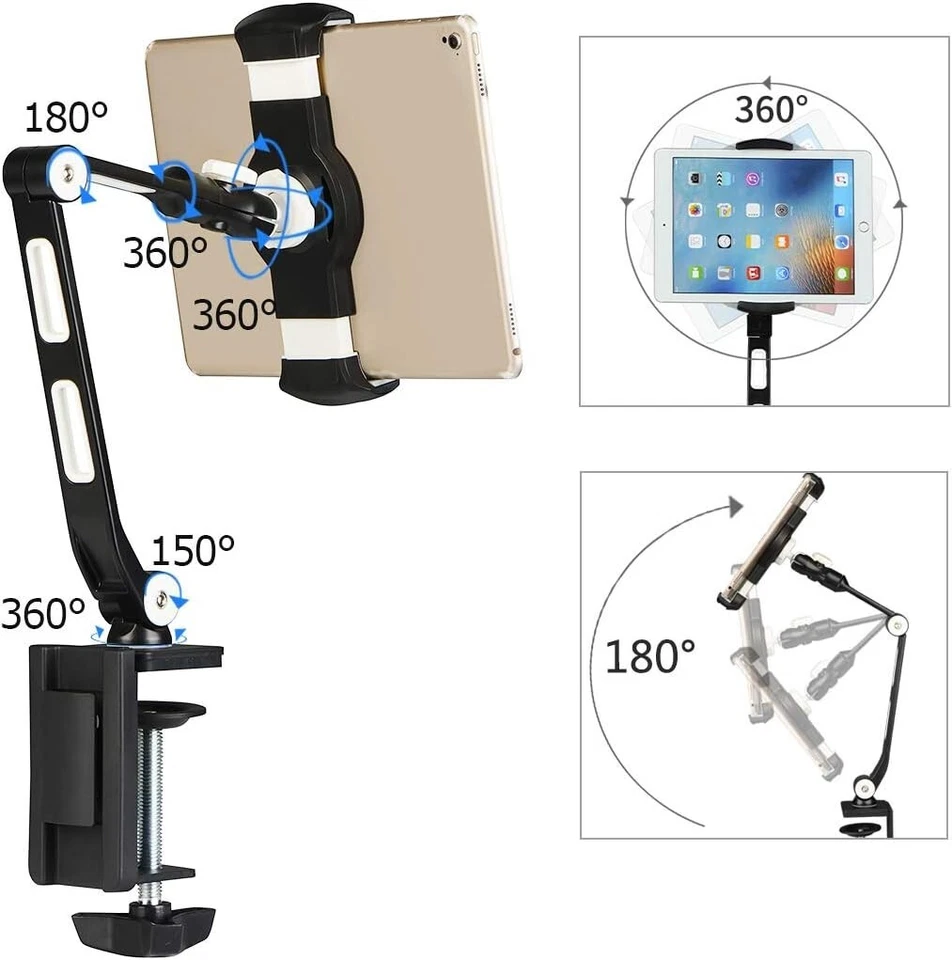 Universal Desk Mount Stand for iPad, iPhone & More - 360° Rotation & Adjustable - Image 4 of 4
