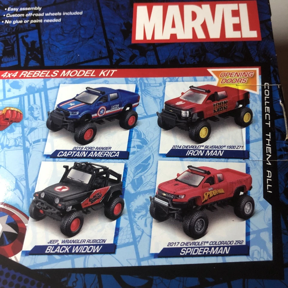 Ford Ranger Capitán América 2019 Marvel 4x4 ¡Kit modelo rebeldes! Die-Cast Metal! Foto 4 de 4