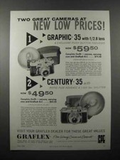 1958 Graflex Graphic 35, Century 35 Camera Ad