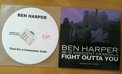 Lot 2x Ben Harper CD Promo Fool For A Lonesome Train Fight Outta You