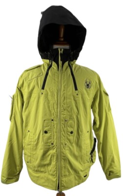 SPYDER Jacket Mens Size Medium Fly Suit Green Black Ski Snowboard Coat $600