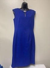 Calvin Klein Sleeveless Navy Blue Sheath Dress Size 8