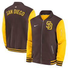 San Diego Padres Nike Authentic Collection Dugout Full-Zip Bomber Jacket MLB SD