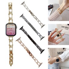Luxury Bling Butterfly Metal Band Strap Bracelet for Apple Watch Series 10/9/8/7