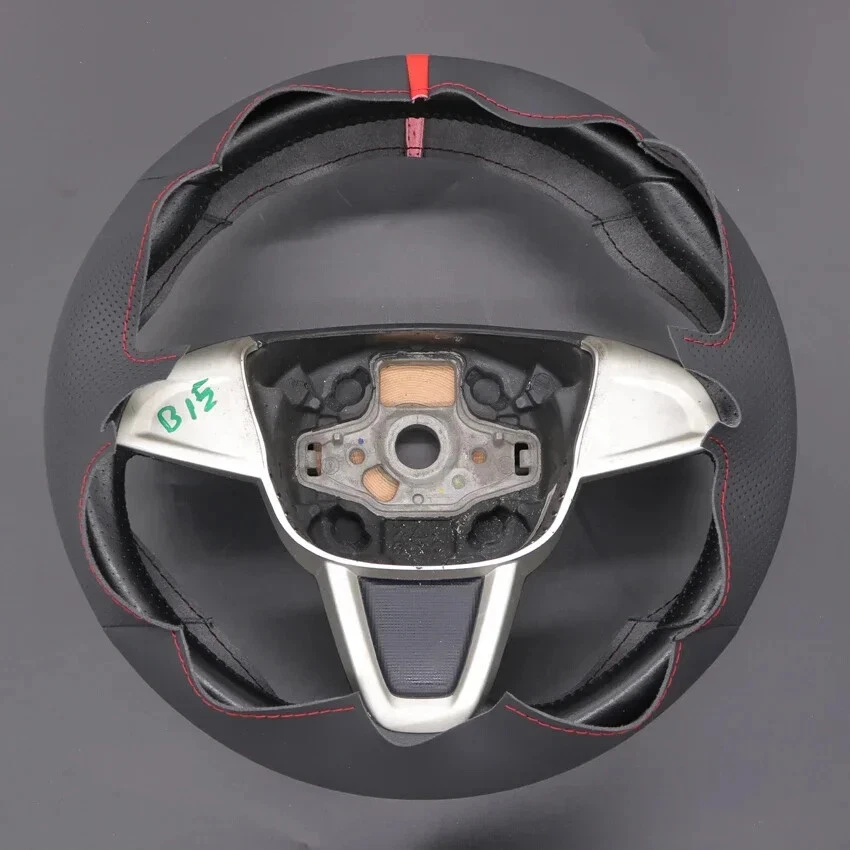 Cubierta de volante de cuero sintético para Seat Ibiza (6J) 2008-2015 MII 2013-2020 Foto 3 de 4