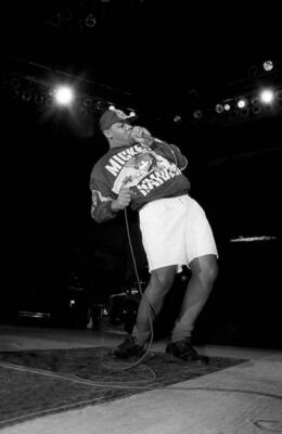 Rapper Biz Markie, performs at the Genesis Center in Gary, Indiana 1988 Photo 1
