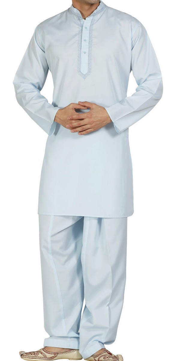 Men's Embroidered Indian Pakistani Punjabi Style Kurta