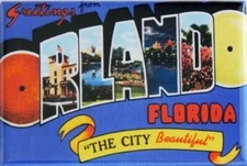 N173 Orlando Florida Vintage Travel Poster Nice Fridge Magnet