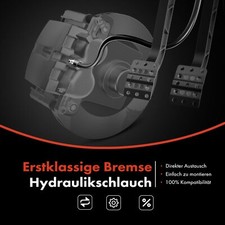 2x Bremsschlauch Bremsschläuche Hinterachse für Honda CRX 3 Civic 01466S04900