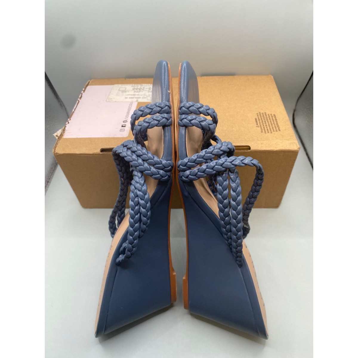 (取寄) ジュルネ コレクション レディース  Journee Collection women Baylen Blue Journee Collection Women's Baylen Wedge Heeled Sandals Blue Size 8