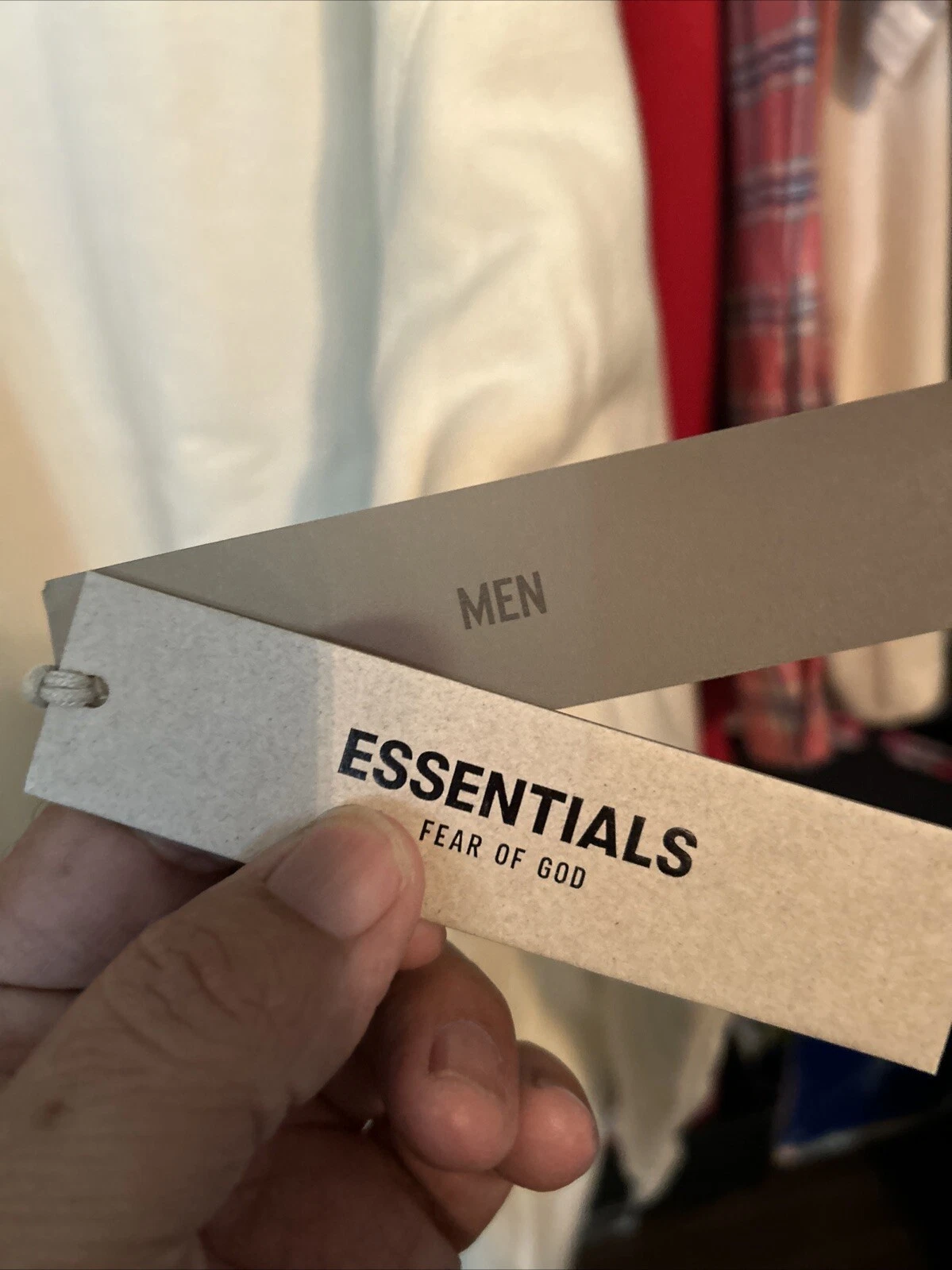 Felpa con cappuccio rilassata Fear Of God Essentials guscio d'uovo (192SU222090F) da uomo taglia 2xl