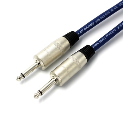 Van Damme 1/4'' Klinke zu Lautsprecherkabel Rean 2-adrig 2,5 mm² Studio blau Verstärkerkopf