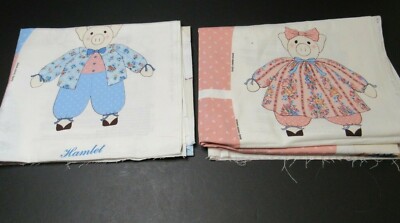 Fabric Panels Hamlet Primrose Piggy Soft Sculpture Stuffed Animals Cut Sew