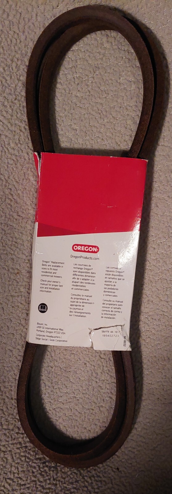 75248 OREGON EXACT REPLACEMENT BELT FOR JOHN DEERE M82462Fits series